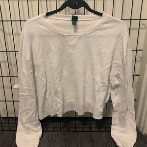 Wild Fable long sleeved crop top waffle knit